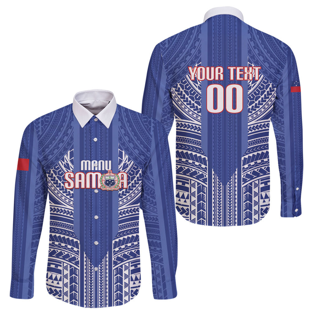 Custom Manu Samoa Rugby 2026 Family Matching Off The Shoulder Long Sleeve Dress and Hawaiian Shirt Samoan Pattern