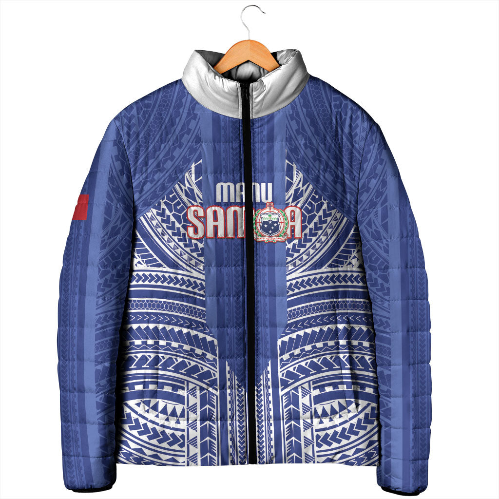 Custom Manu Samoa Rugby 2026 Padded Jacket Samoan Pattern