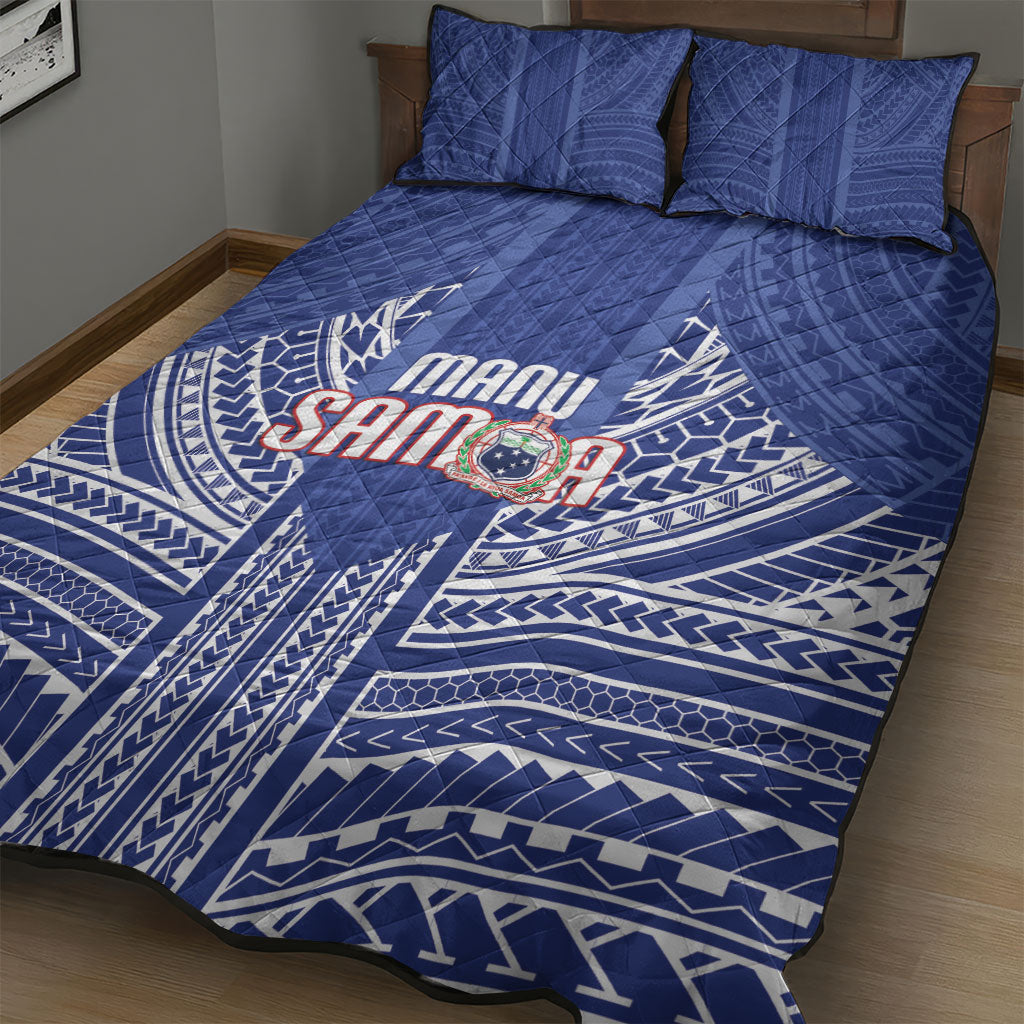 Manu Samoa Rugby 2026 Quilt Bed Set Samoan Pattern