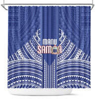 Manu Samoa Rugby 2026 Shower Curtain Samoan Pattern