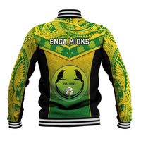 Papua New Guinea Rugby Baseball Jacket Enga Mioks PNG Polynesian Pattern LT14 - Polynesian Pride
