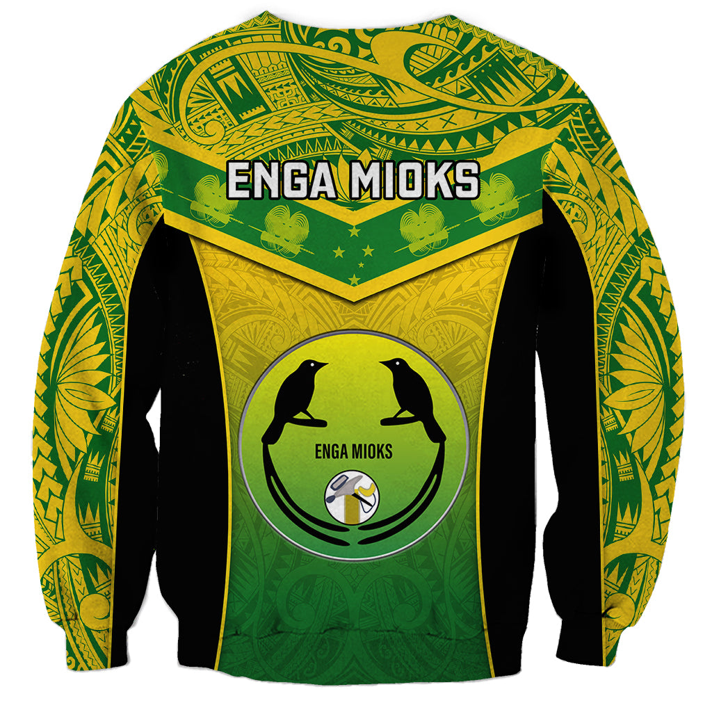 Papua New Guinea Rugby Sweatshirt Enga Mioks PNG Polynesian Pattern LT14 - Polynesian Pride