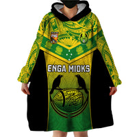 Papua New Guinea Rugby Wearable Blanket Hoodie Enga Mioks PNG Polynesian Pattern LT14 - Polynesian Pride