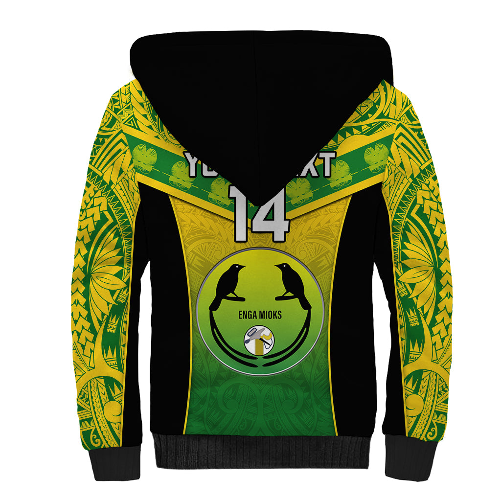 Custom Papua New Guinea Rugby Sherpa Hoodie Enga Mioks PNG Polynesian Pattern LT14 - Polynesian Pride