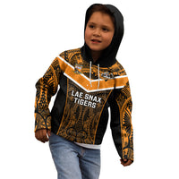 Papua New Guinea Rugby Kid Hoodie Lae Snax Tigers PNG Polynesian Pattern LT14 - Polynesian Pride
