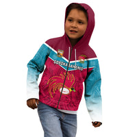 Papua New Guinea Rugby Kid Hoodie Goroka Lahanis PNG Polynesian Pattern LT14 - Polynesian Pride