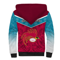 Papua New Guinea Rugby Sherpa Hoodie Goroka Lahanis PNG Polynesian Pattern LT14 - Polynesian Pride