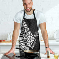 New Zealand Silver Fern Rugby Custom Apron Maori Koru Go Black Fern - Polynesian Pride