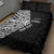 New Zealand Silver Fern Rugby Custom Quilt Bed Set Maori Koru Go Black Fern - Polynesian Pride