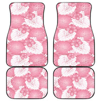 Pink Aloha Hawaii Car Mats Monstera Hibiscus Plumeria Seamless Vibes - Polynesian Pride