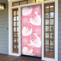 Pink Aloha Hawaii Door Cover Monstera Hibiscus Plumeria Seamless Vibes - Polynesian Pride