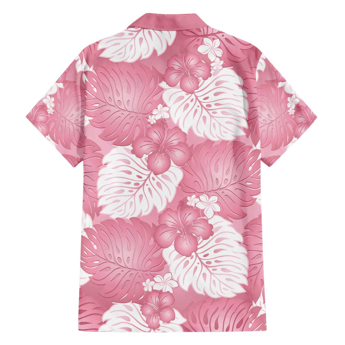 Pink Aloha Hawaii Family Matching Off The Shoulder Long Sleeve Dress and Hawaiian Shirt Monstera Hibiscus Plumeria Seamless Vibes - Polynesian Pride