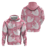 Pink Aloha Hawaii Hoodie Monstera Hibiscus Plumeria Seamless Vibes - Polynesian Pride