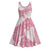 Pink Aloha Hawaii Midi Dress Monstera Hibiscus Plumeria Seamless Vibes - Polynesian Pride
