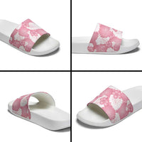 Pink Aloha Hawaii Slide Sandals Monstera Hibiscus Plumeria Seamless Vibes - Polynesian Pride