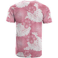Pink Aloha Hawaii T Shirt Monstera Hibiscus Plumeria Seamless Vibes - Polynesian Pride