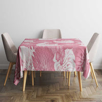 Pink Aloha Hawaii Tablecloth Monstera Hibiscus Plumeria Seamless Vibes - Polynesian Pride