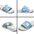 Blue Aloha Hawaii Slide Sandals Monstera Hibiscus Plumeria Seamless Vibes - Polynesian Pride