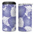 Purple Aloha Hawaii 4 in 1 Can Cooler Tumbler Monstera Hibiscus Plumeria Seamless Vibes - Polynesian Pride
