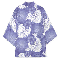 Purple Aloha Hawaii Kimono Monstera Hibiscus Plumeria Seamless Vibes - Polynesian Pride