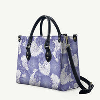 Purple Aloha Hawaii Leather Bag Monstera Hibiscus Plumeria Seamless Vibes - Polynesian Pride