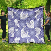 Purple Aloha Hawaii Quilt Monstera Hibiscus Plumeria Seamless Vibes - Polynesian Pride