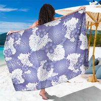 Purple Aloha Hawaii Sarong Monstera Hibiscus Plumeria Seamless Vibes - Polynesian Pride
