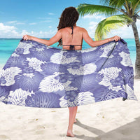 Purple Aloha Hawaii Sarong Monstera Hibiscus Plumeria Seamless Vibes - Polynesian Pride