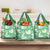 Green Aloha Hawaii Grocery Bag Monstera Hibiscus Plumeria Seamless Vibes - Polynesian Pride