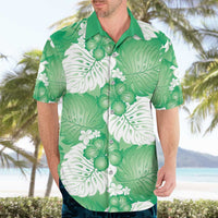 Green Aloha Hawaii Hawaiian Shirt Monstera Hibiscus Plumeria Seamless Vibes - Polynesian Pride