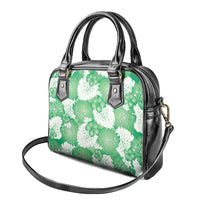 Green Aloha Hawaii Shoulder Handbag Monstera Hibiscus Plumeria Seamless Vibes - Polynesian Pride