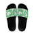 Green Aloha Hawaii Slide Sandals Monstera Hibiscus Plumeria Seamless Vibes - Polynesian Pride
