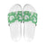 Green Aloha Hawaii Slide Sandals Monstera Hibiscus Plumeria Seamless Vibes - Polynesian Pride