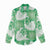 Green Aloha Hawaii Women Casual Shirt Monstera Hibiscus Plumeria Seamless Vibes - Polynesian Pride