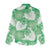 Green Aloha Hawaii Women Casual Shirt Monstera Hibiscus Plumeria Seamless Vibes - Polynesian Pride
