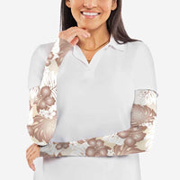 Mocha Mousse Aloha Hawaii Arm Sleeves Monstera Hibiscus Plumeria Seamless Vibes - Polynesian Pride