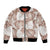 Mocha Mousse Aloha Hawaii Bomber Jacket Monstera Hibiscus Plumeria Seamless Vibes - Polynesian Pride