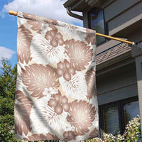 Mocha Mousse Aloha Hawaii Garden Flag Monstera Hibiscus Plumeria Seamless Vibes - Polynesian Pride