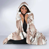 Mocha Mousse Aloha Hawaii Hooded Blanket Monstera Hibiscus Plumeria Seamless Vibes - Polynesian Pride