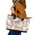 Mocha Mousse Aloha Hawaii Leather Tote Bag Monstera Hibiscus Plumeria Seamless Vibes - Polynesian Pride