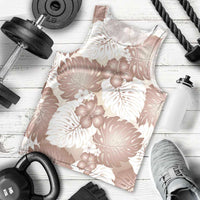 Mocha Mousse Aloha Hawaii Men Tank Top Monstera Hibiscus Plumeria Seamless Vibes - Polynesian Pride