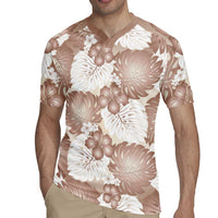 Mocha Mousse Aloha Hawaii Rugby Jersey Monstera Hibiscus Plumeria Seamless Vibes - Polynesian Pride