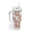 Mocha Mousse Aloha Hawaii Tumbler With Handle Monstera Hibiscus Plumeria Seamless Vibes - Polynesian Pride