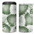 Sage Green Aloha Hawaii 4 in 1 Can Cooler Tumbler Monstera Hibiscus Plumeria Seamless Vibes - Polynesian Pride