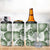 Sage Green Aloha Hawaii 4 in 1 Can Cooler Tumbler Monstera Hibiscus Plumeria Seamless Vibes - Polynesian Pride