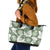 Sage Green Aloha Hawaii Leather Tote Bag Monstera Hibiscus Plumeria Seamless Vibes - Polynesian Pride