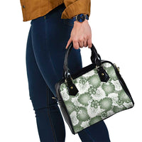 Sage Green Aloha Hawaii Shoulder Handbag Monstera Hibiscus Plumeria Seamless Vibes - Polynesian Pride