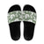 Sage Green Aloha Hawaii Slide Sandals Monstera Hibiscus Plumeria Seamless Vibes - Polynesian Pride