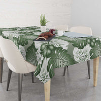 Sage Green Aloha Hawaii Tablecloth Monstera Hibiscus Plumeria Seamless Vibes - Polynesian Pride