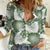 Sage Green Aloha Hawaii Women Casual Shirt Monstera Hibiscus Plumeria Seamless Vibes - Polynesian Pride